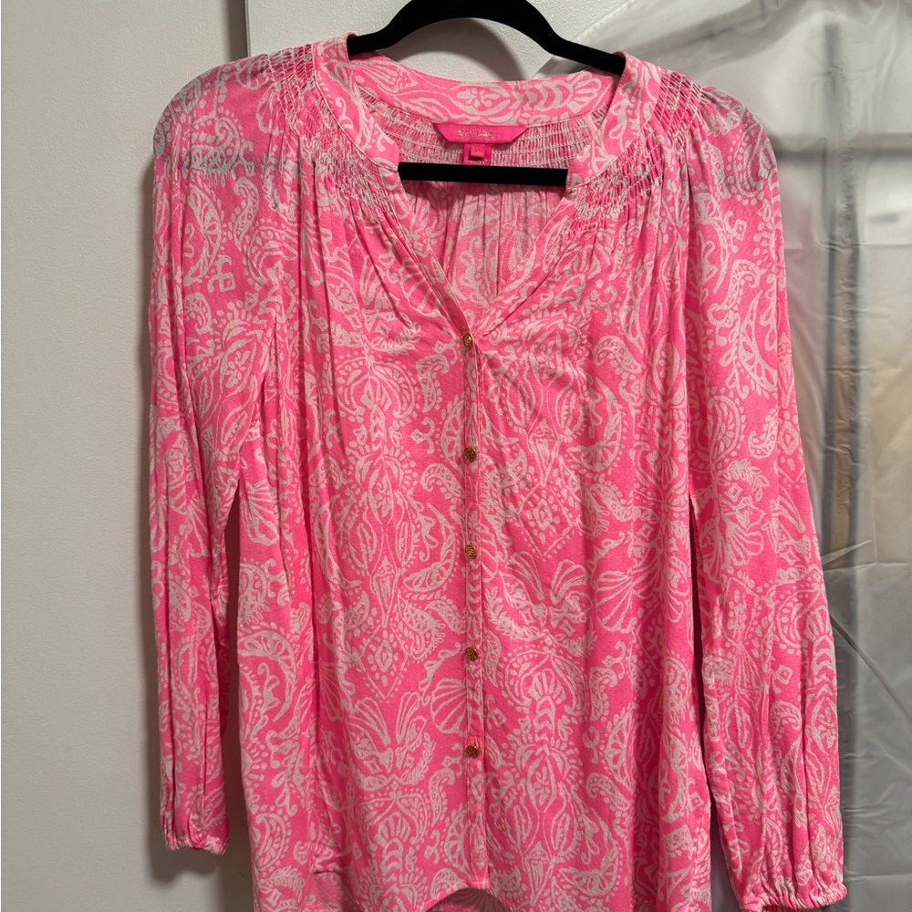 ⛔️SOLD⛔️ NWOT pink Lilly Pulitzer blouse